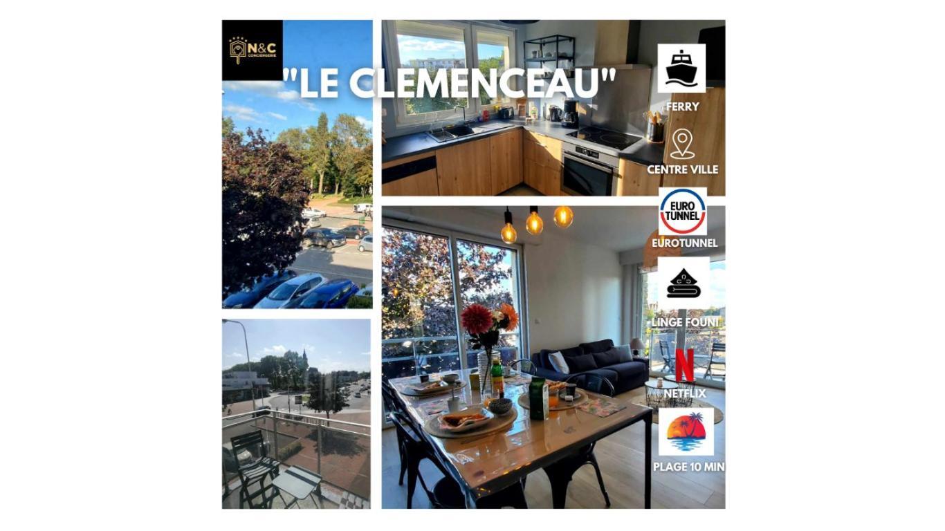 Le Clemenceau Appart-Calais Nord-Balcon-Plage Zewnętrze zdjęcie